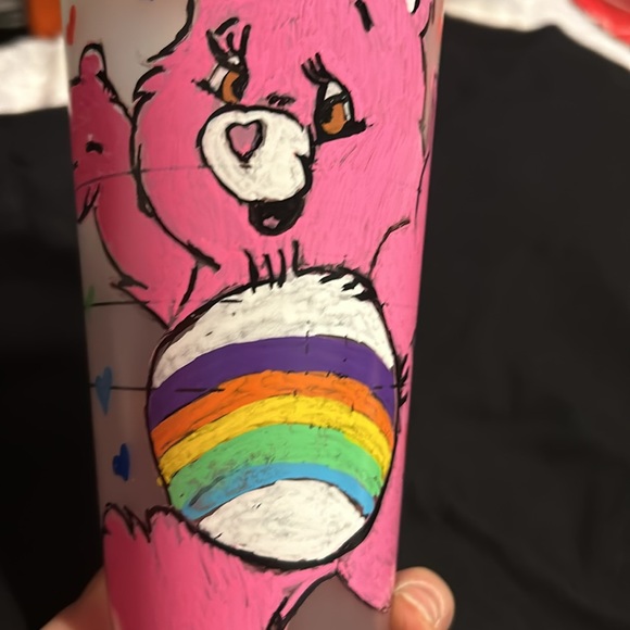 Hand painted care bear rainbow theme - Picture 3 of 5
